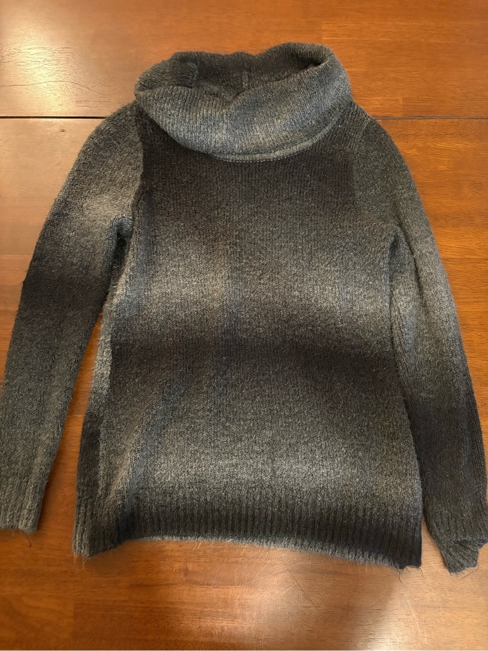 White Stag Gray Ombre Cowl Neck Sweater